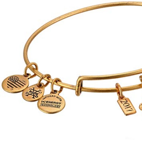 Alex and Ani Crystal Snowflake Bangle Gold 2017 - Picture 2 of 2